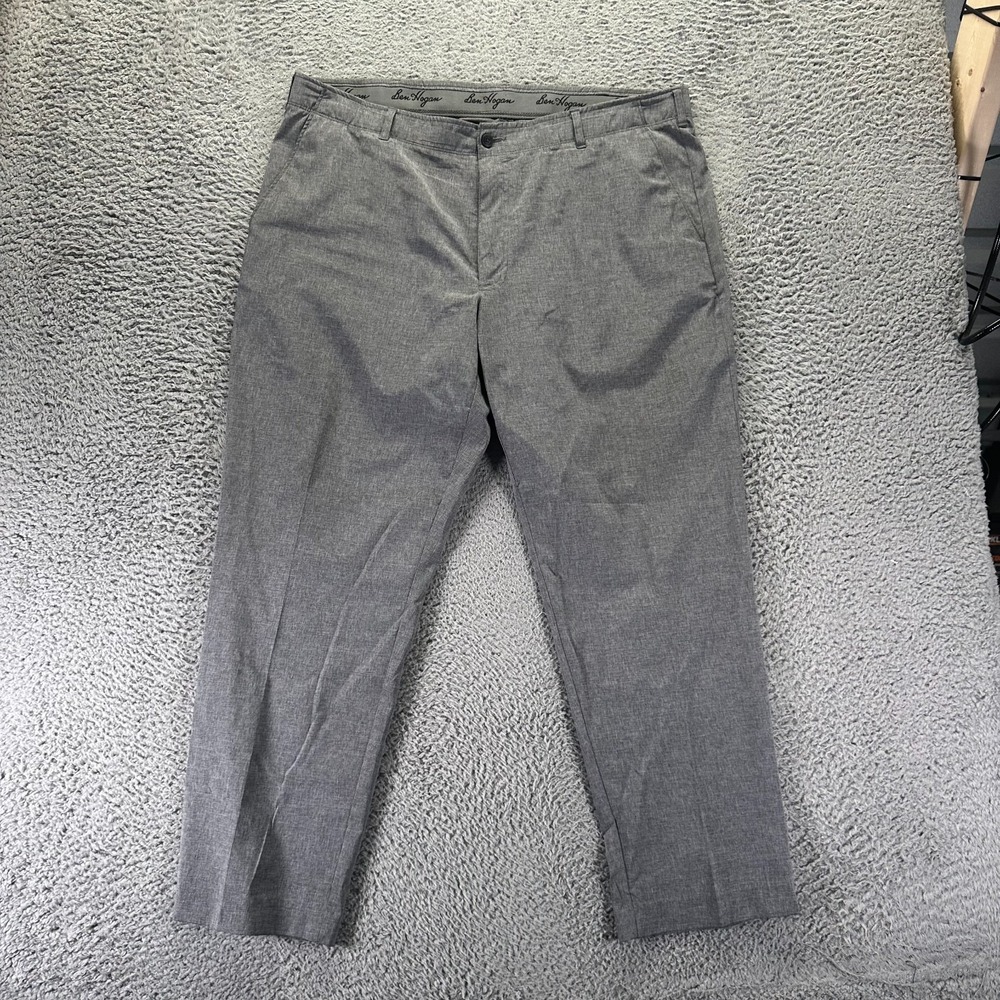 Ben Hogan Pant Mens 40x30 Gray Polyester Golf Straight Leg Performance Stretch